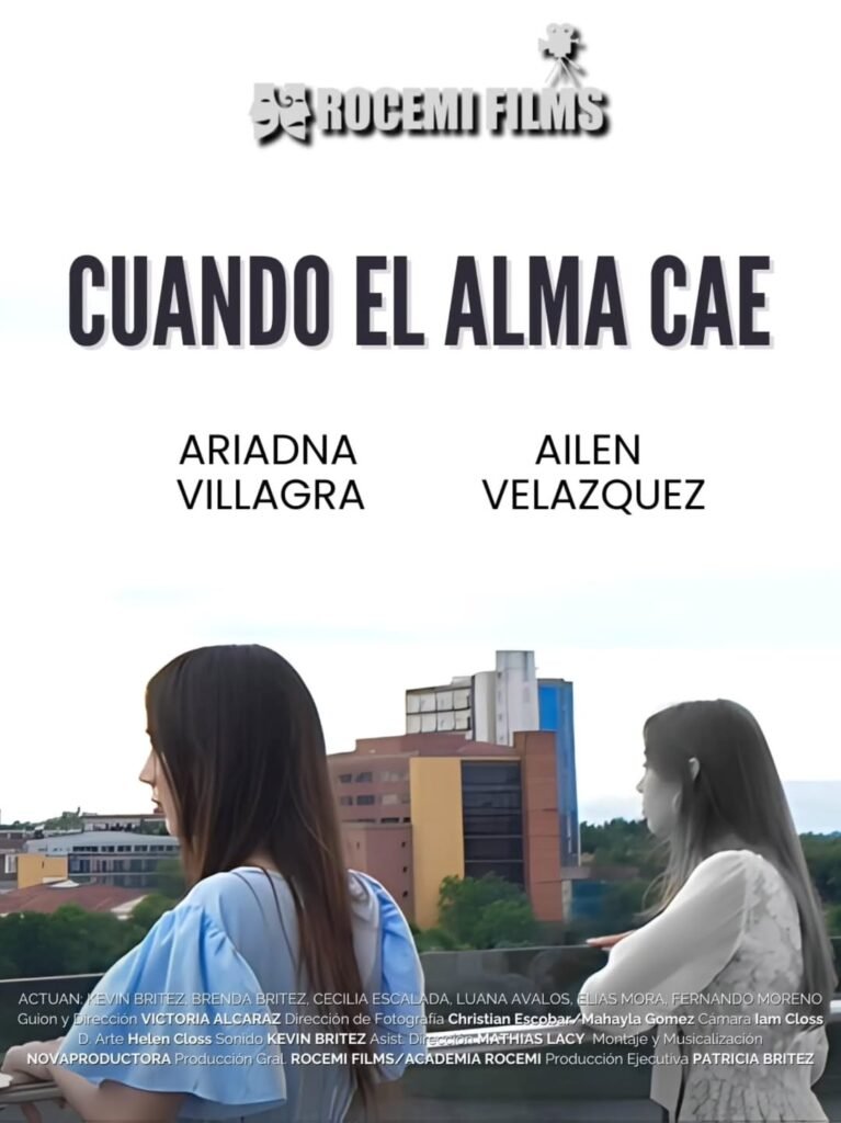 Portada del cortometraje "Cuando el alma cae", producción juvenil de la Academia Rocemi seleccionada en festival de cine internacional.