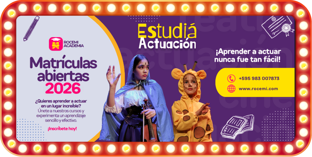 Matrículas abiertas 2026 — Estudiá actuación en Academia ROCEMI